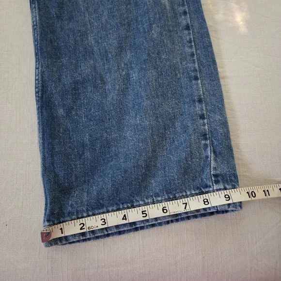 Gap High Rise Wide Leg Blue Denim Cargo Pants XS Womens Stretchy 26 Inch Waist - Picture 8 of 12